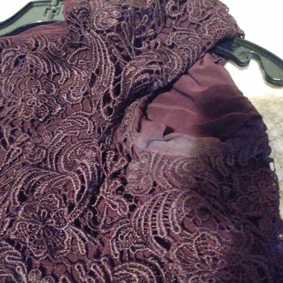 Lauren Ralph Lauren Lace Cocktail Dress 8 Lined Sleeveless Wedding Evening - Picture 11 of 15